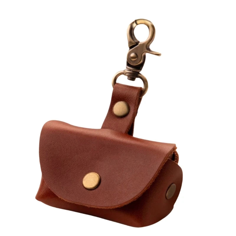 Portable Dog Collar Sturdy Pendant Leather Rings Holder Fashion Accessory for Special Occasions Daily Casual Use