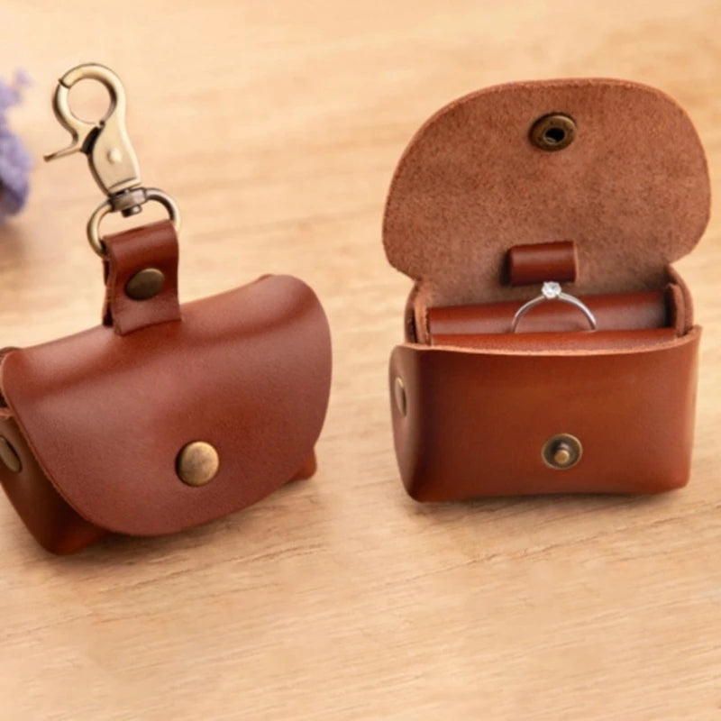 Portable Dog Collar Sturdy Pendant Leather Rings Holder Fashion Accessory for Special Occasions Daily Casual Use