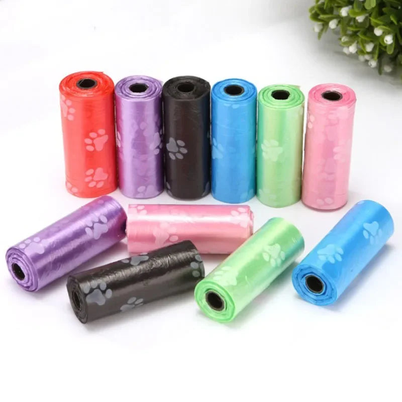 1 Roll 15Pcs Pet Poop Bag Multipurpose Carrier Garbage Clean Dog Waste Poop Bag Dog Accessories Pet Supplies Pet Trash Bags