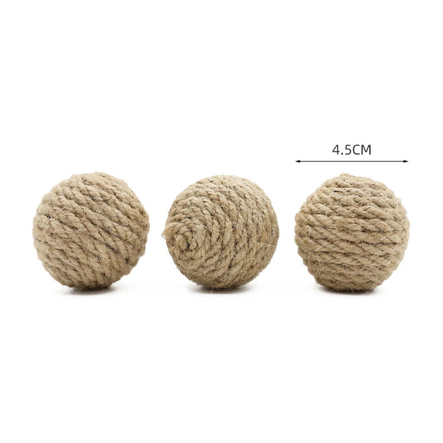 1 Pc Pet Cat Hemp Rope Ball Rolling Interactive Hand-Woven Cat Scratching Interactive Ball Sound Ball to Attract Attention Toy
