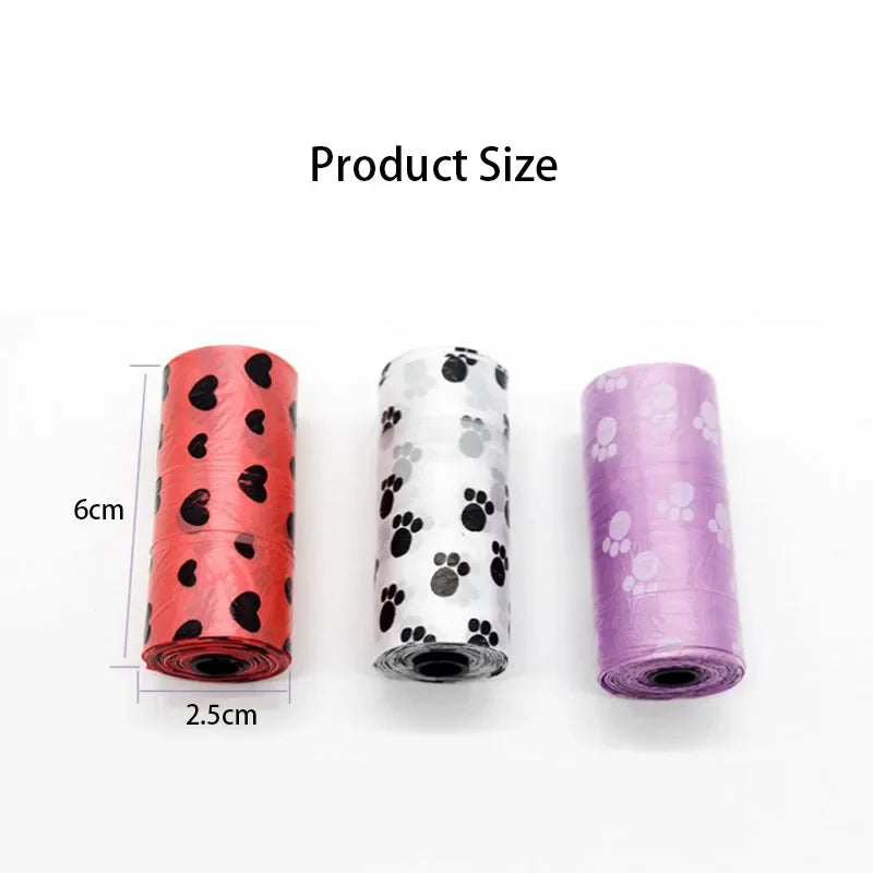 1 Roll 15Pcs Pet Poop Bag Multipurpose Carrier Garbage Clean Dog Waste Poop Bag Dog Accessories Pet Supplies Pet Trash Bags