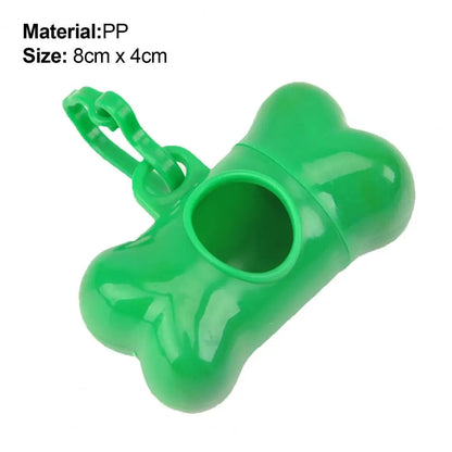 8*4Cm Clean-Up Bag Dispenser Bone Shape Outdoor Waste Bag Box with Plastic Clamp Poop Connection Holder Carrier for Walking Dog